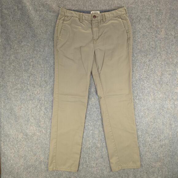 Billabong Pants Mens 33 Tan Classic Chino Straight Fit Casual Polyester Blend - Picture 1 of 10